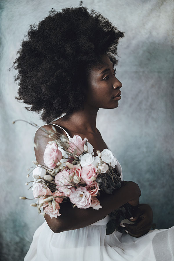 art black dreamy flower Photography  portrait rose studio woman