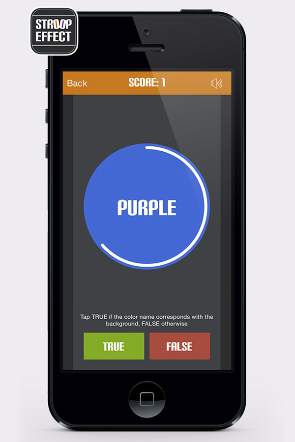 stroop effect app mobile game flat ux UI android game
