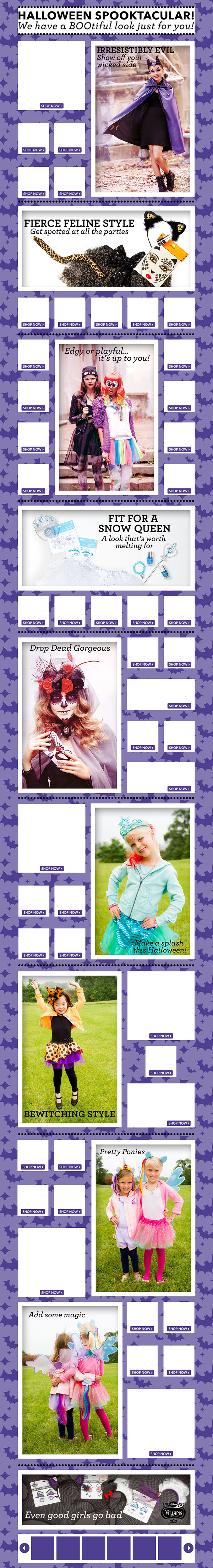 claire's Halloween landing page
