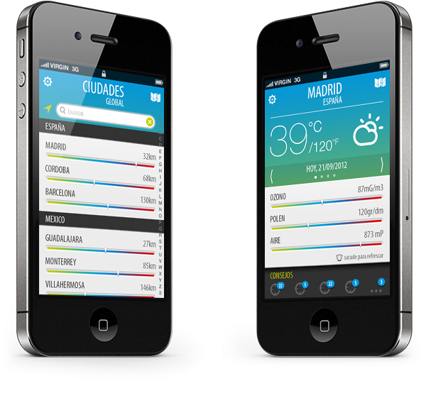 iphone app air  temperature  clean  typography icons smartphone mobile