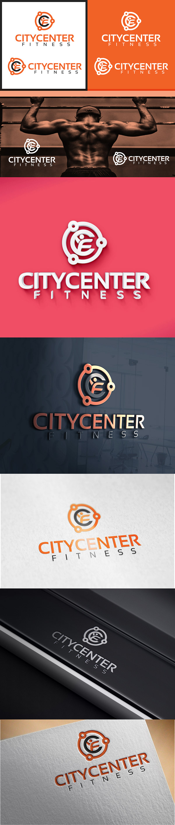 City Center Fitness Logo Design Presentation On Student Show