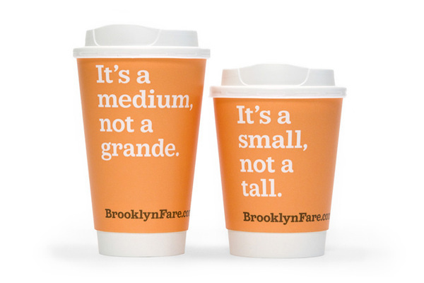 Brooklyn Fare coffee cups Grocery Bags Stationery Nakpkins Wild Posts Coffee Bags