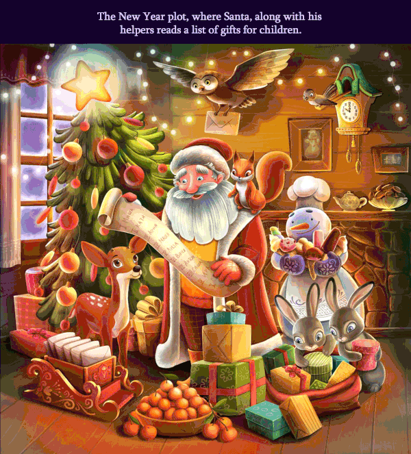 Santa is preparing gifts