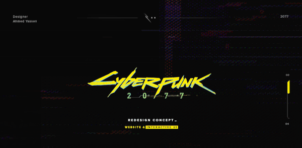 cyberpunk 2077 Website redesign