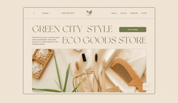 E-commerce website for eco goods store