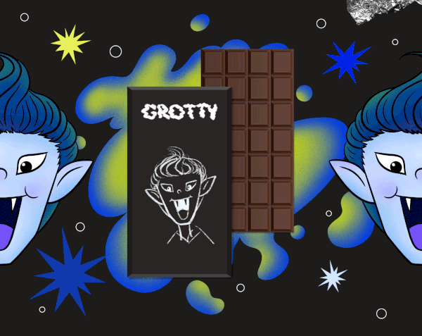 GROTTY CHOCOLATE. Packaging Design.