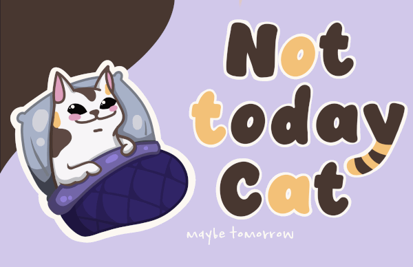 Telegram Stickers 'Not Today Cat' | Стикеры