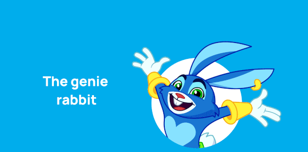 The Genie Rabbit — mascot for the classifieds platform