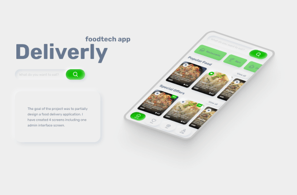 Deliverly - Foodtech mobile application