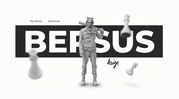 BERSUS - Interactive portfolio gallery with animation