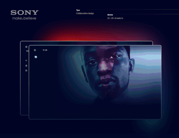 NextGen: UI | UX Design for Sony Web2 TV Experience.