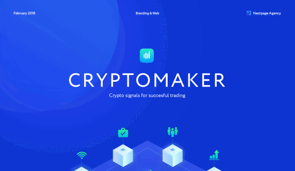 Cryptomaker - crypto signals landing page