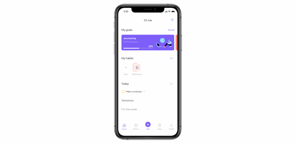 Mobile task planner app