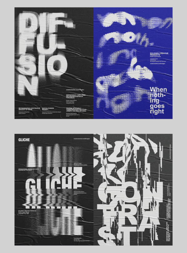 Typographic poster templates