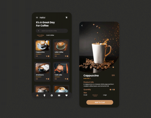 Coffee Shop Mobile App | UI/UX Design