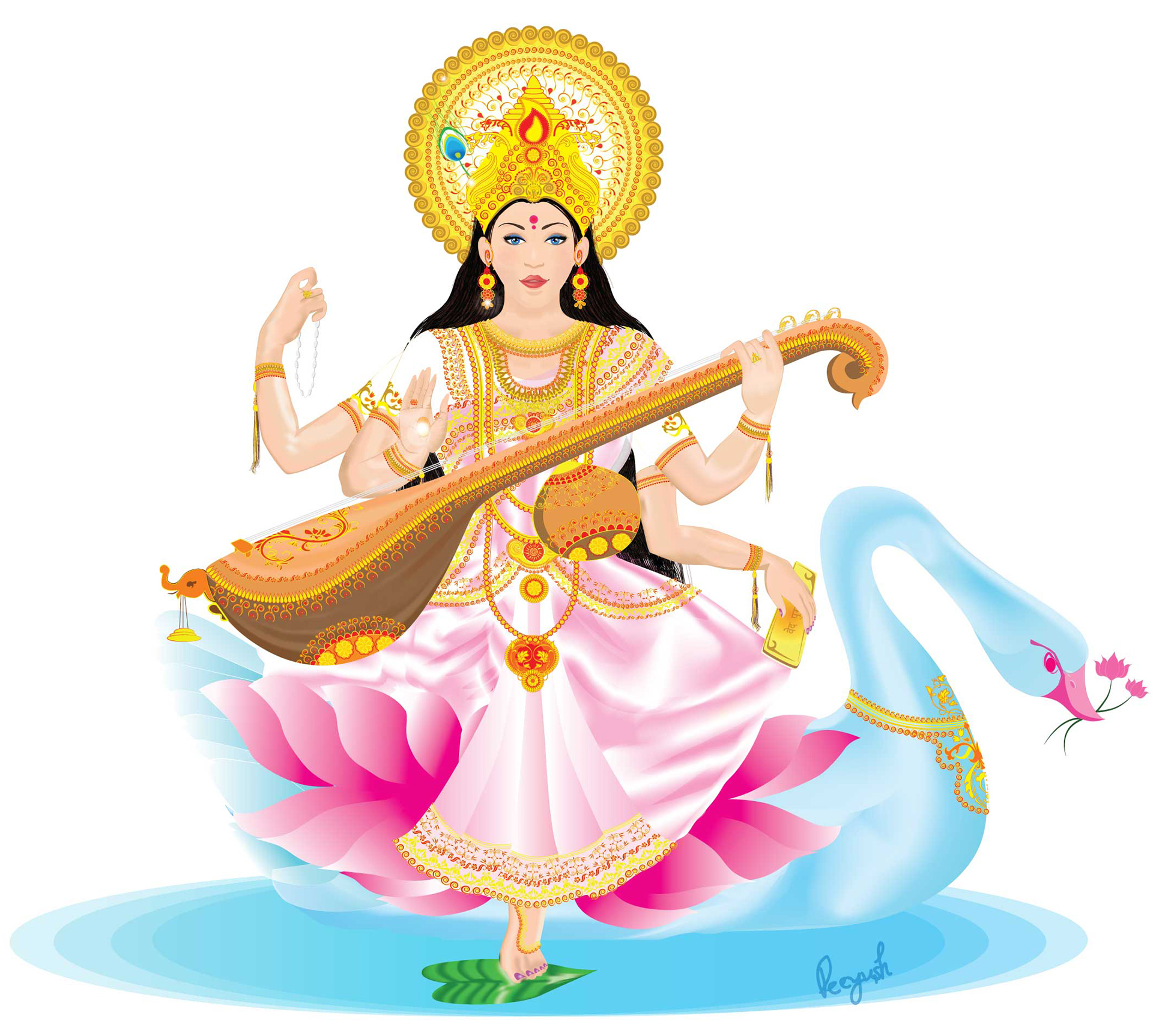 Goddess Saraswati on Behance