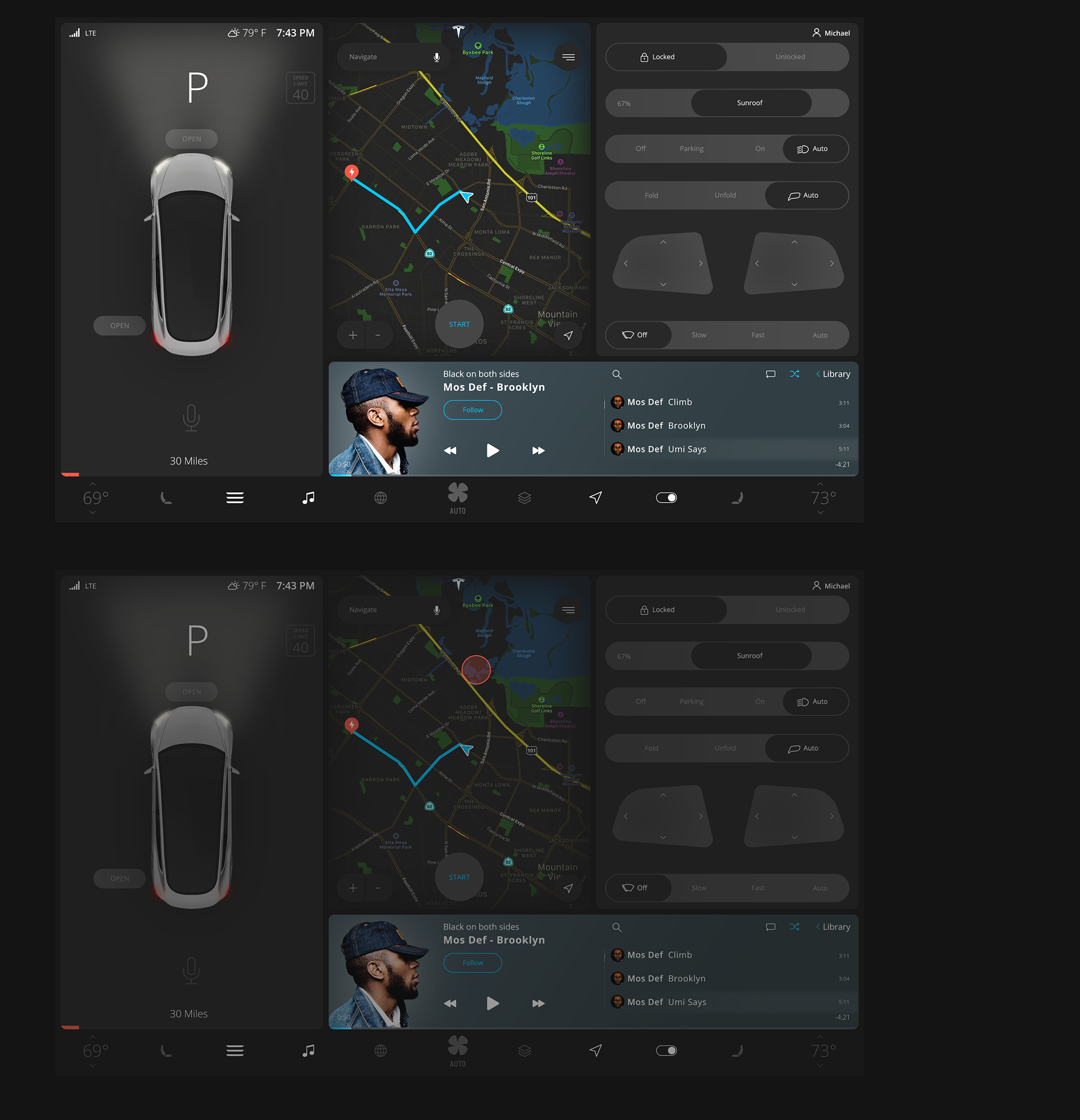Interaction Design & UI/UX: A closer look at the Tesla Model 3 touchscreen