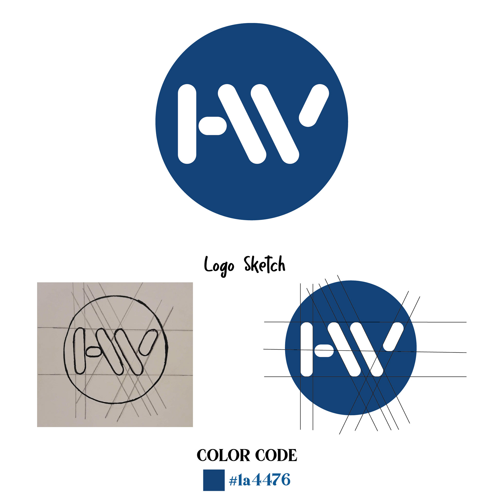 Premium Vector | Hw logo design template vector graphic branding element