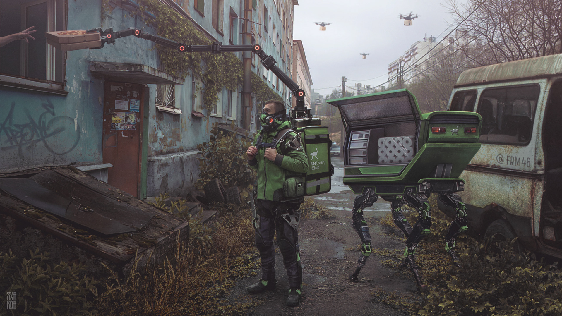 Russian cyberpunk village фото 54