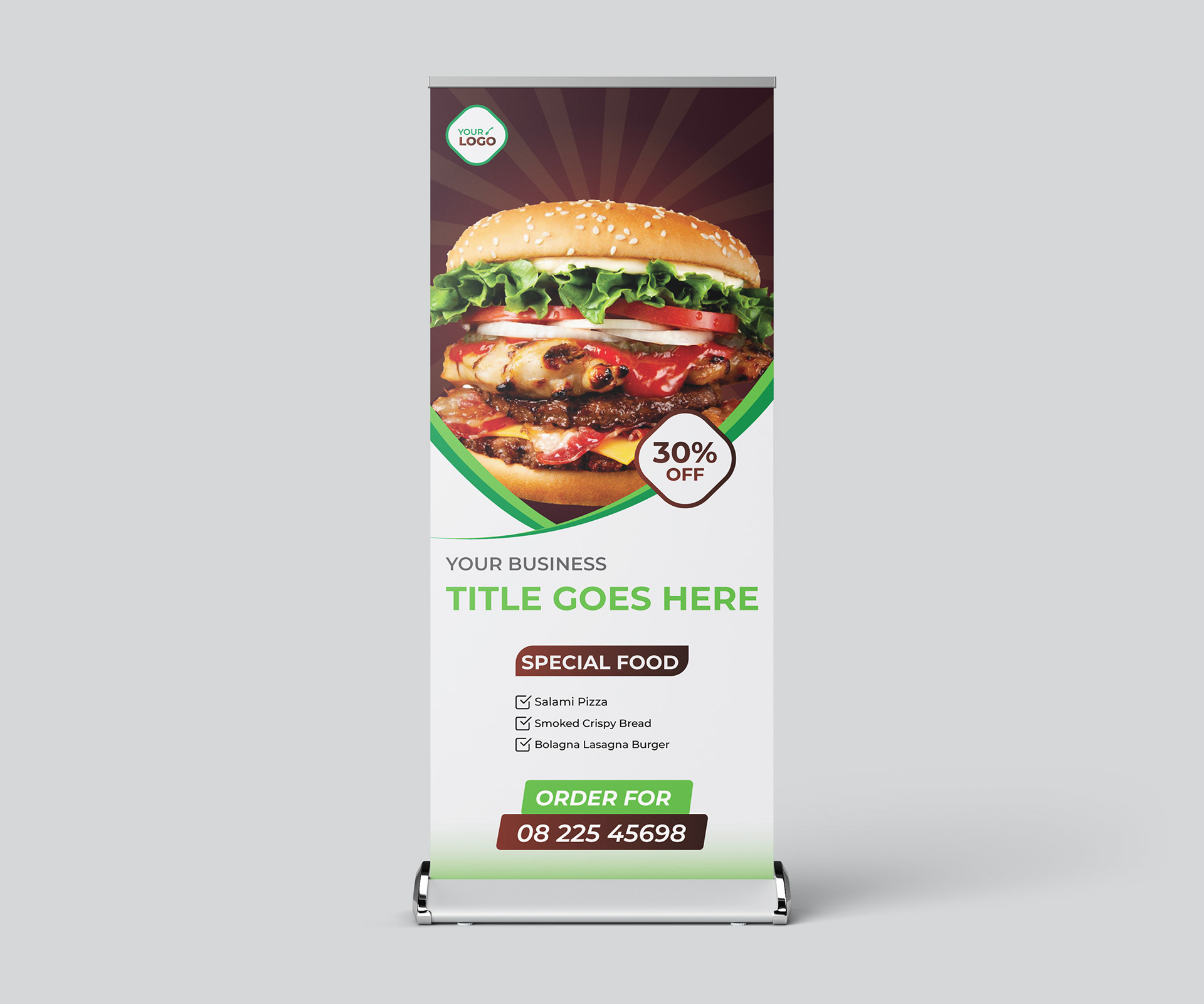 Food Restaurant Rollup Banner Design on Behance