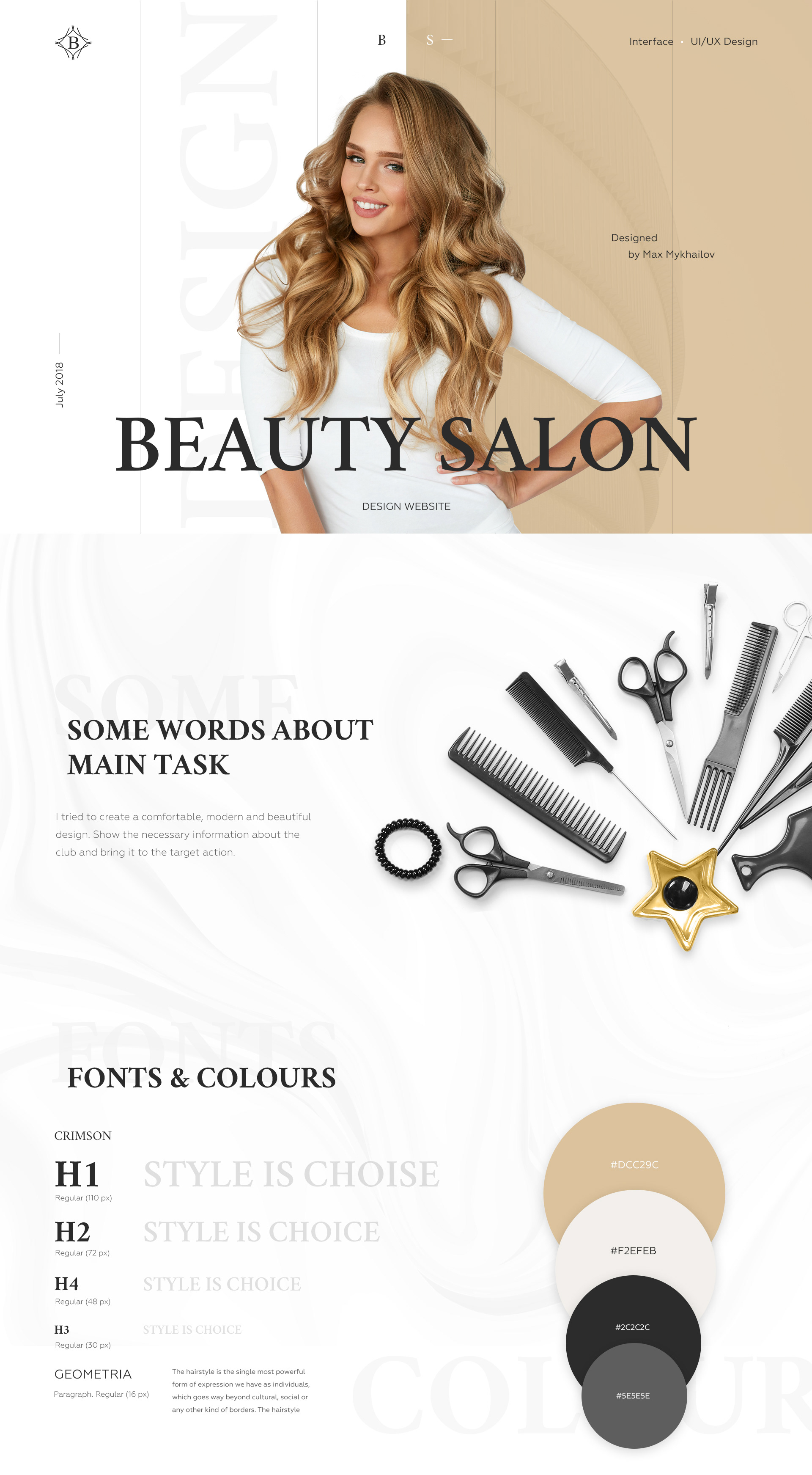 Beauty salon - Website Design | Behance