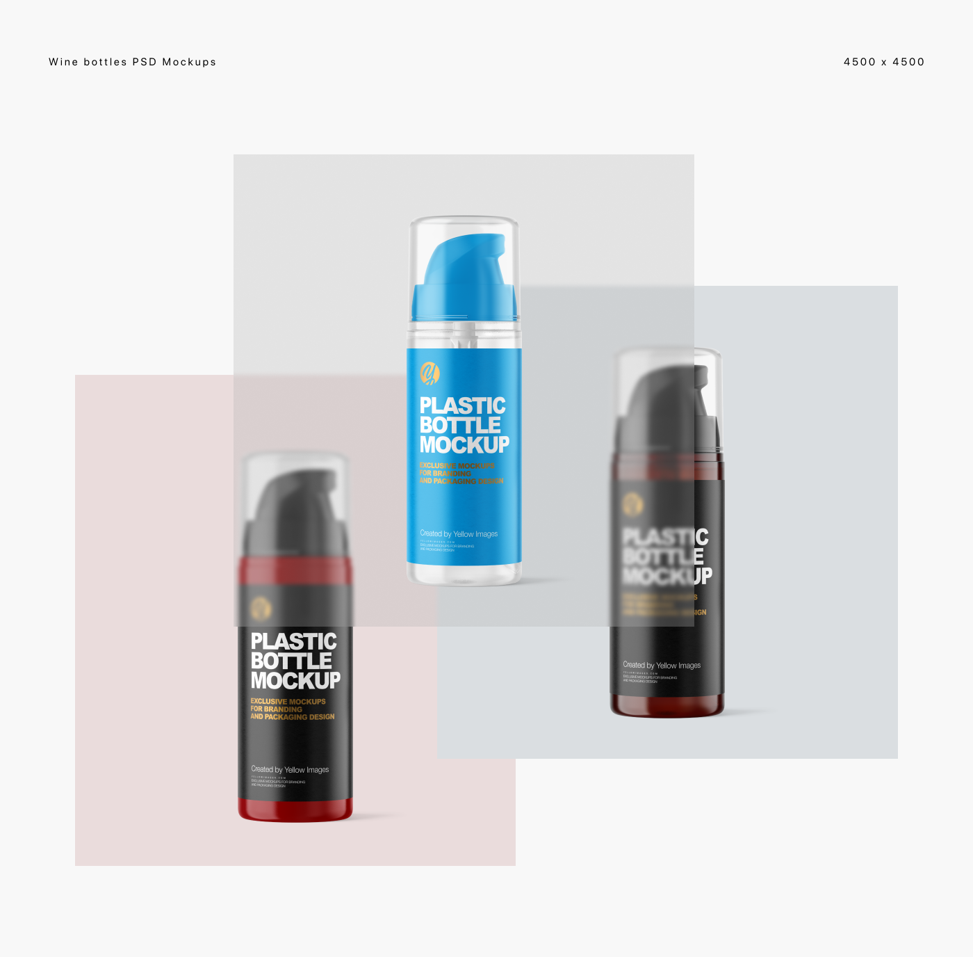 Download Plastic Bottles With Pump Mpckups Psd On Behance Yellowimages Mockups