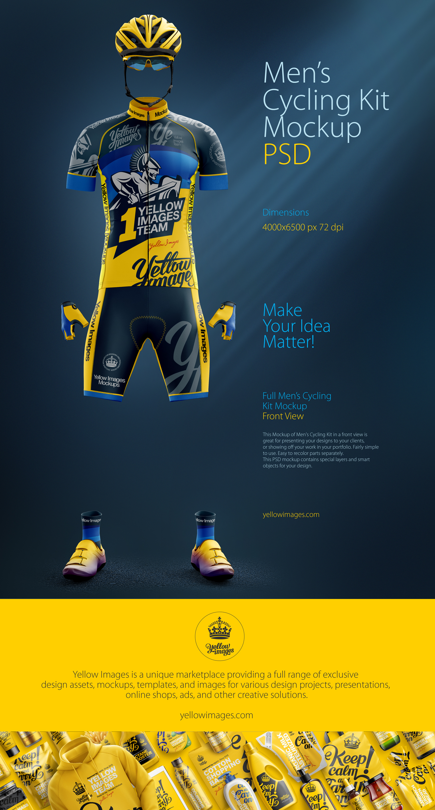 Download Men's Cycling Kit Mockup on Behance