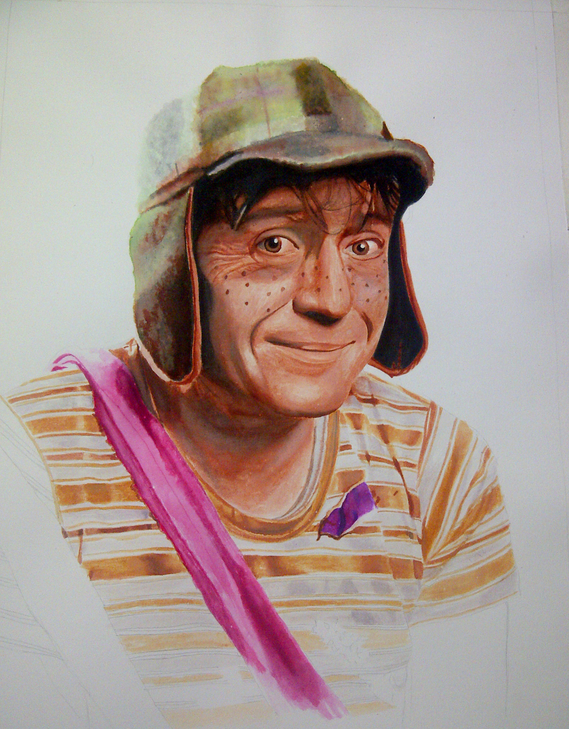 Roberto Gomez Bolaños chavo del 8 El Chavo watercolor watercolors acuarela ...