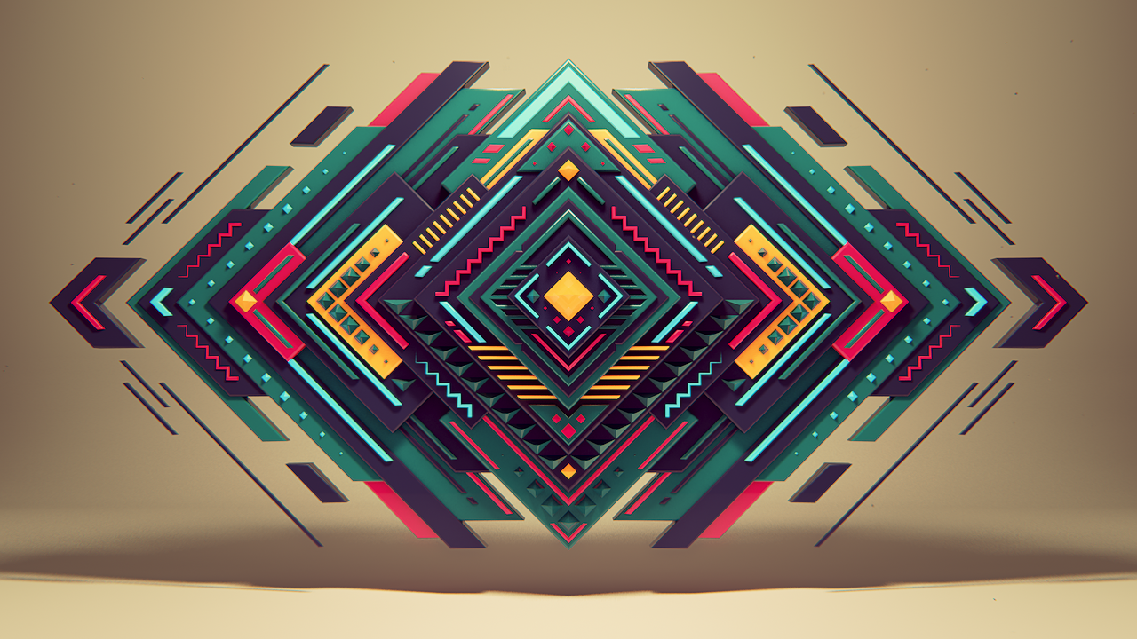 geometry rectangle circle triangle motion design romanowsky 3D.