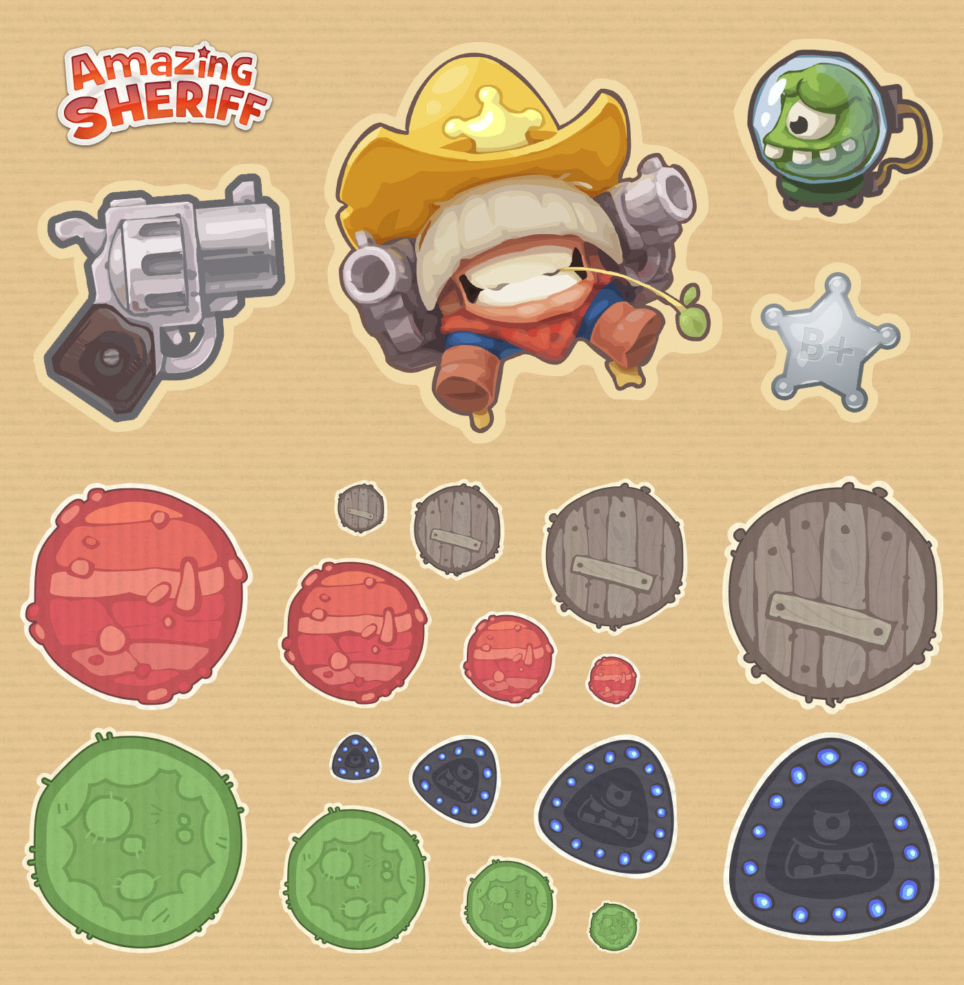 Amazing Sheriff - game (artist, animator, ui, levels..) | Behance