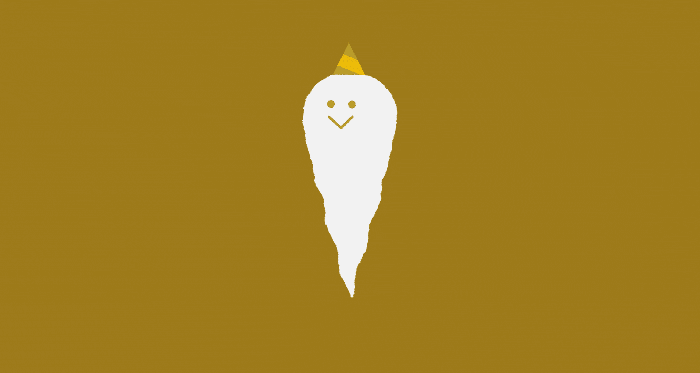 cute little ghost enjoying a party, animated gif | Behance