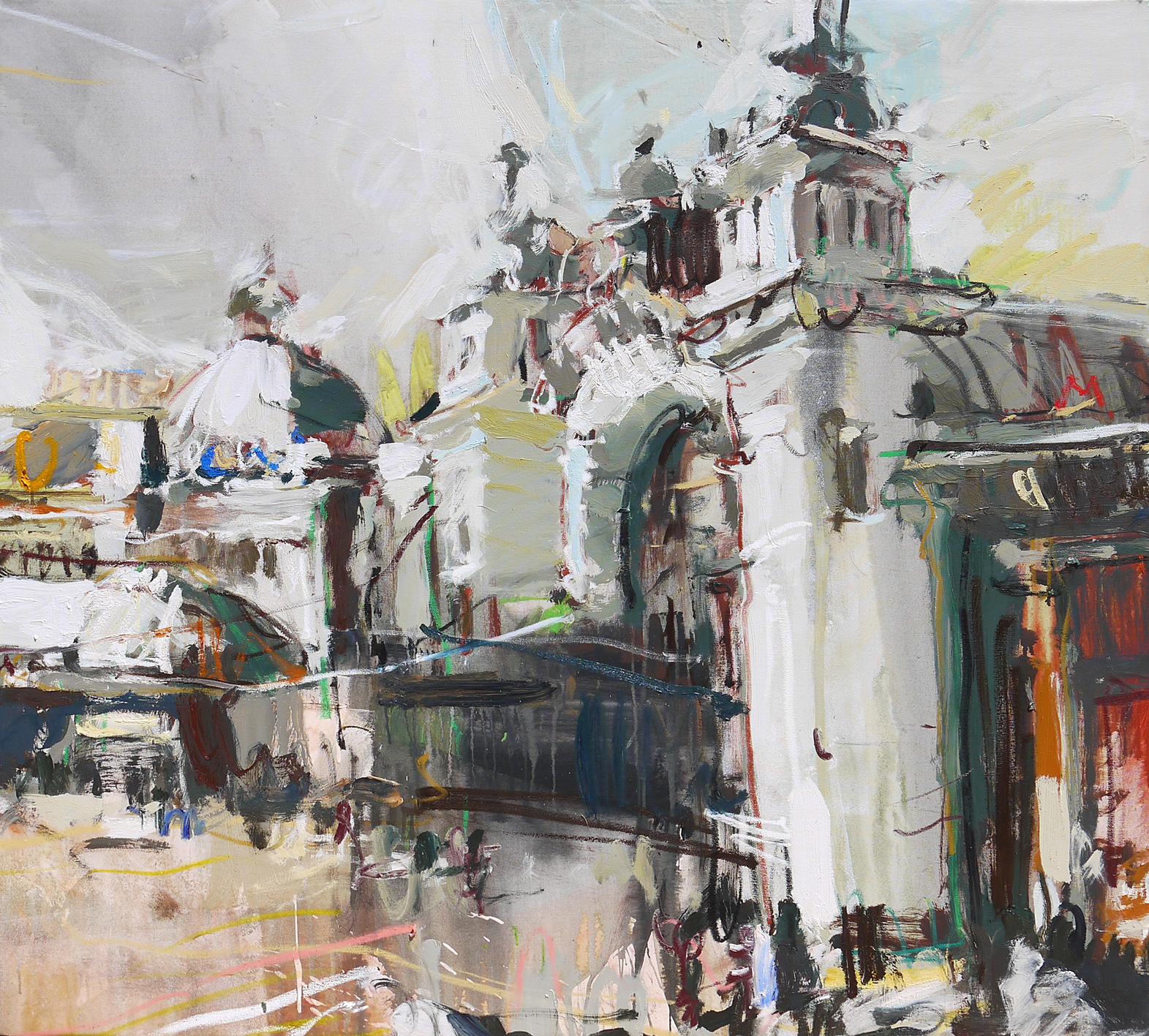 Belorussky Station. 2014, oil on canvas. 140 x 150