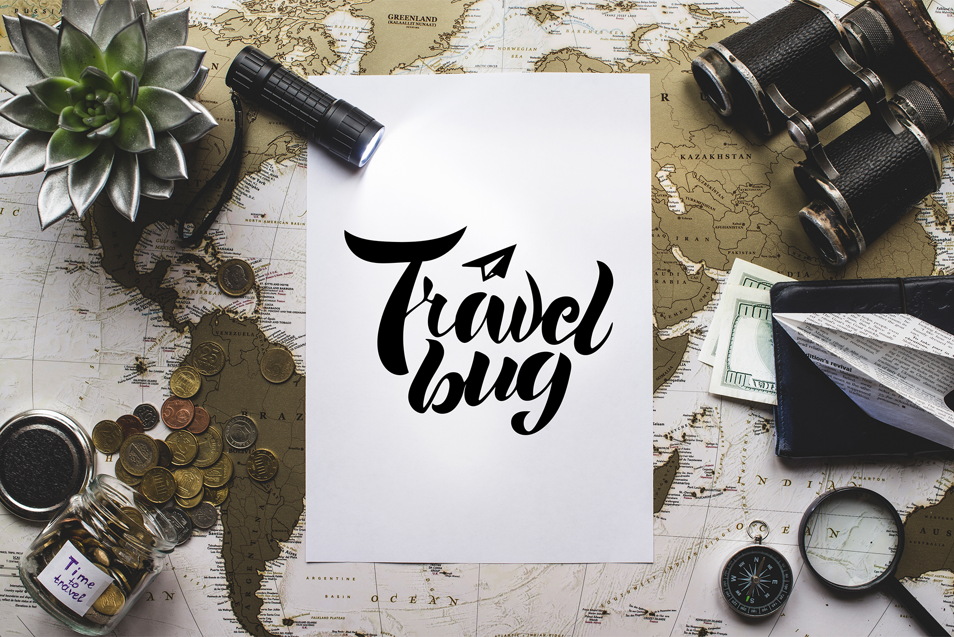 Travel Bug lettering