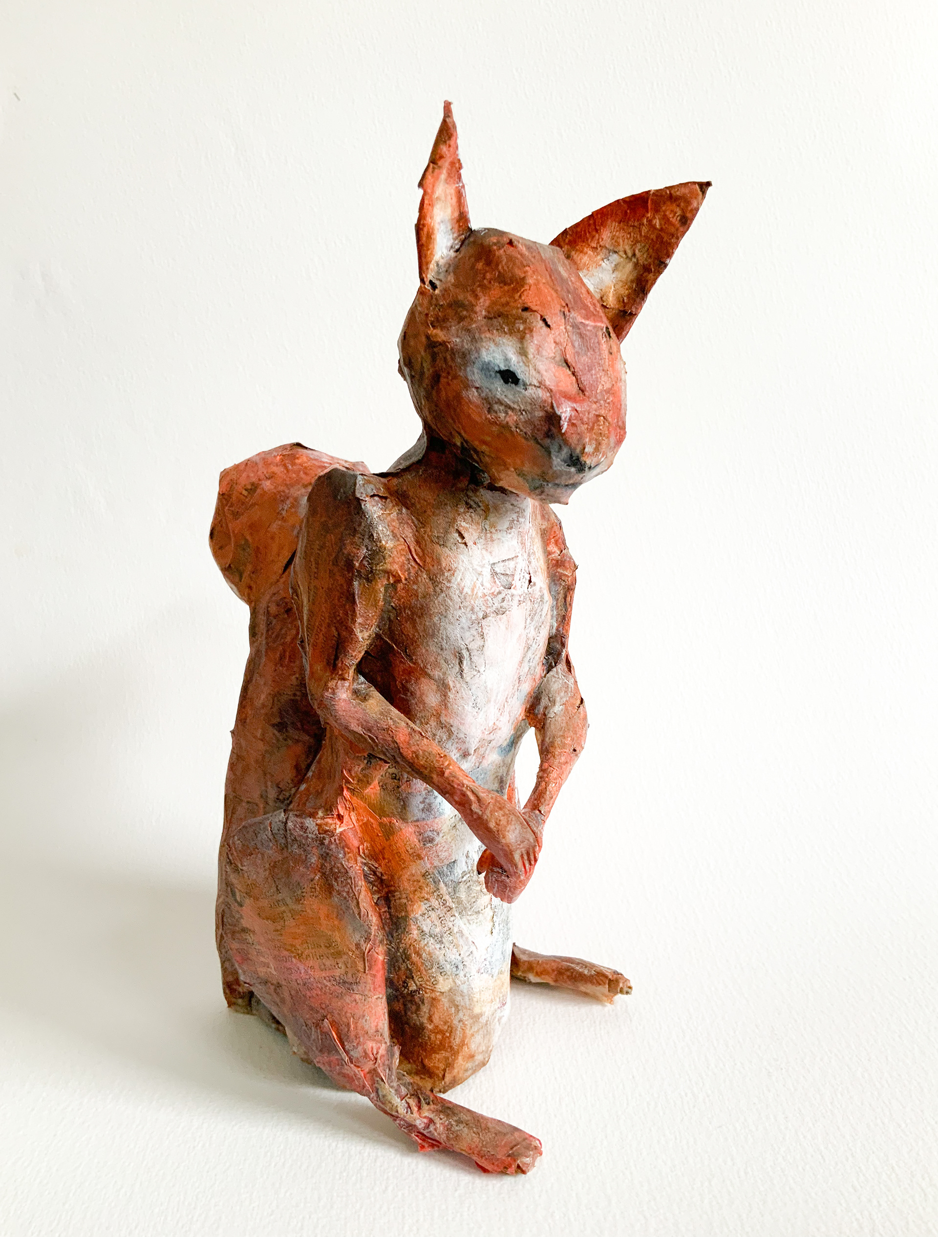 Squirrel, paper mache, 3D sculpture, paper sculpture, animals, wildlife,  red squirrel, handmade Sq | Behance