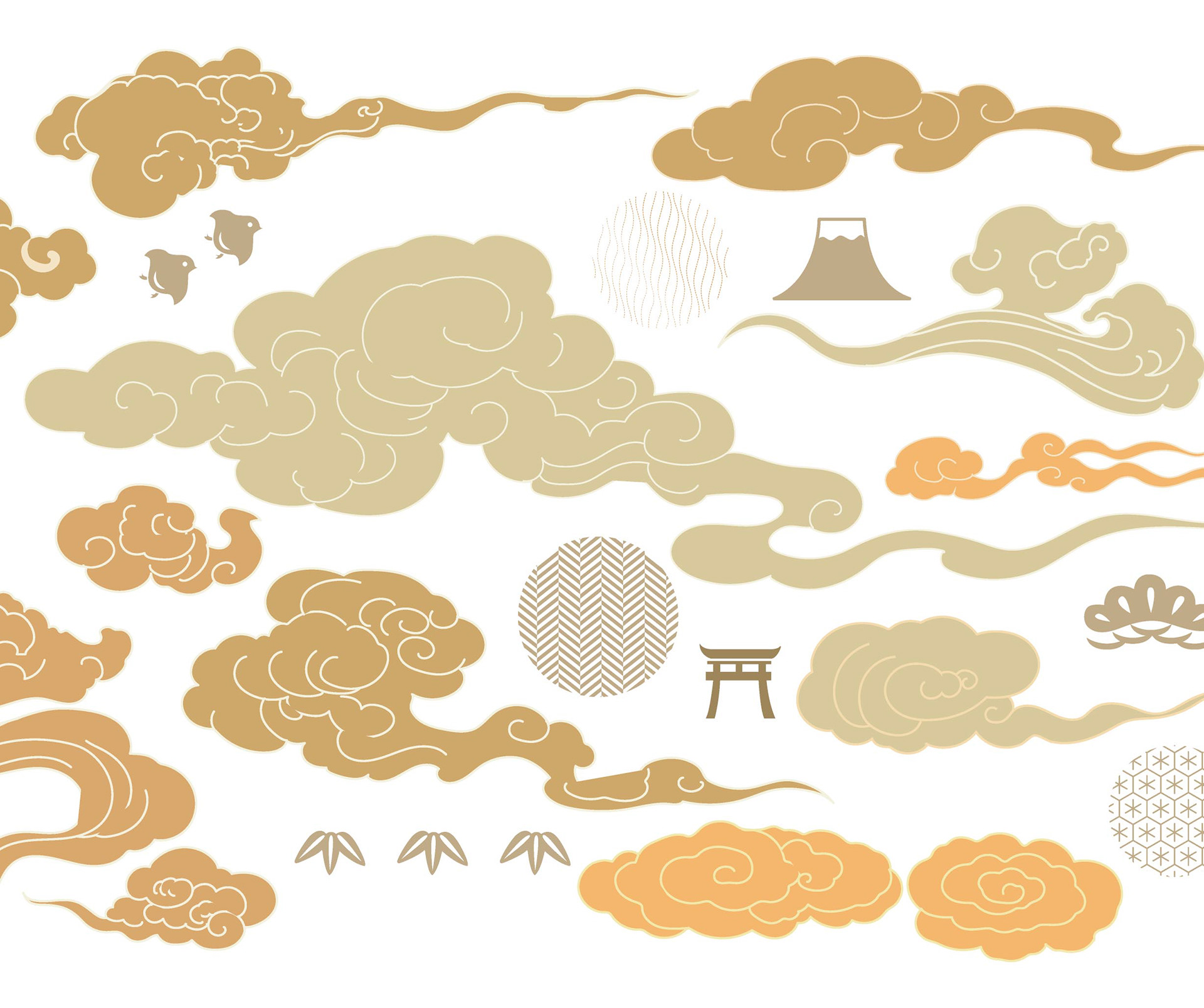 Японские облака. Китайские облака вектор. Японский орнамент облака. Облака в китайском стиле вектор. Японский узор вектор облака.