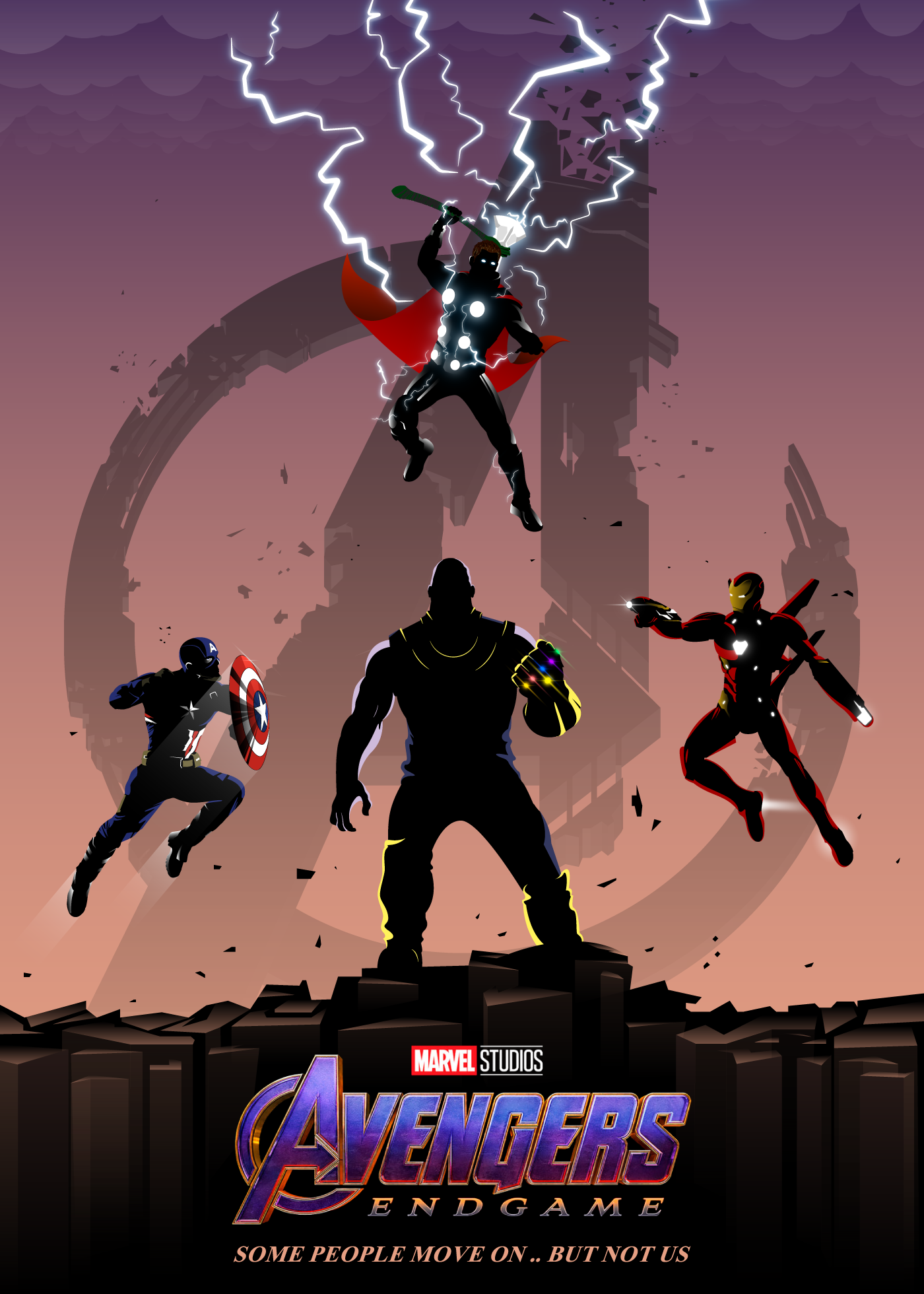 SOME PEOPLE MOVE ON .. BUT NOT US) AVENGERS POSTER on Behance