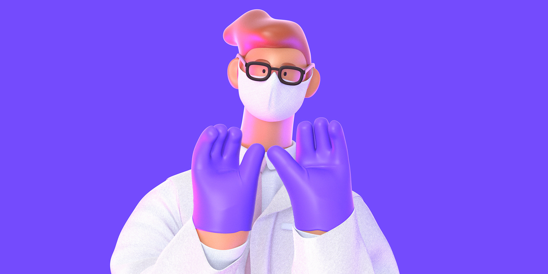 Doctor, 3D render illustrations