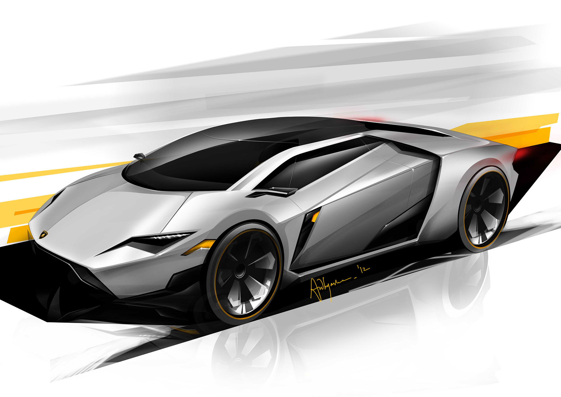 ArtStation - Lamborghini Aventador replacement Sketches!