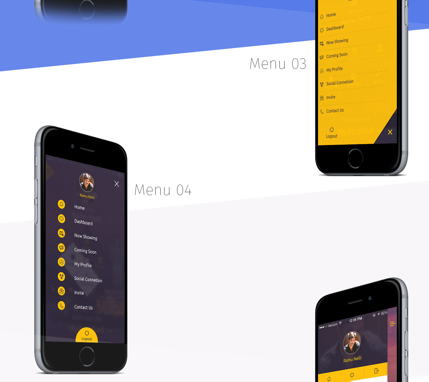 6+ Side menu Mobile APP UI &UX Inspiration Interface. on Behance