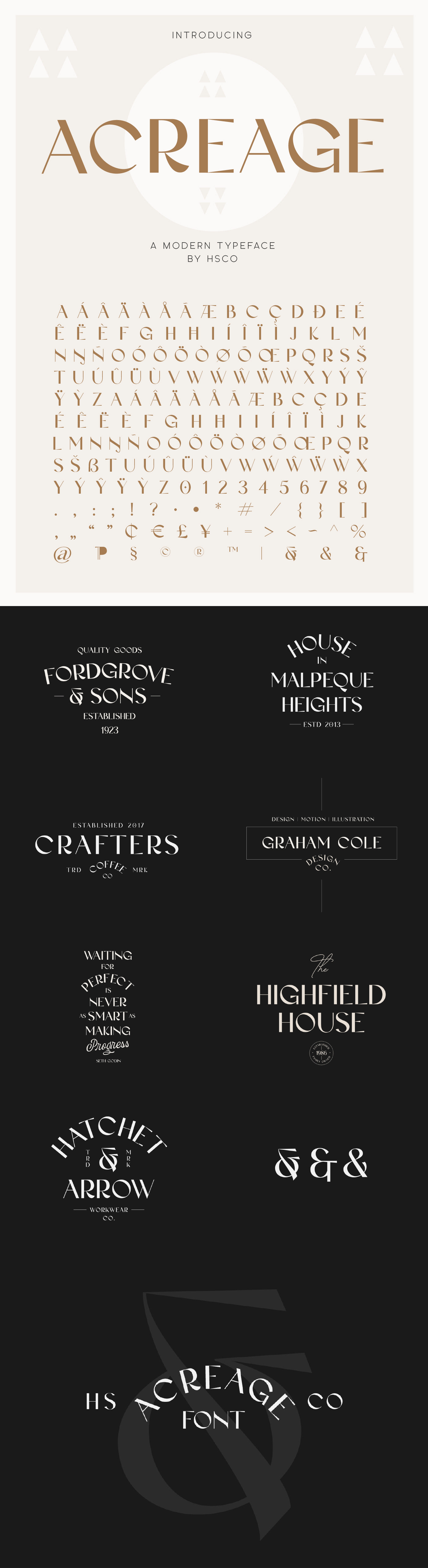 Acreage A Modern Display Typeface Behance