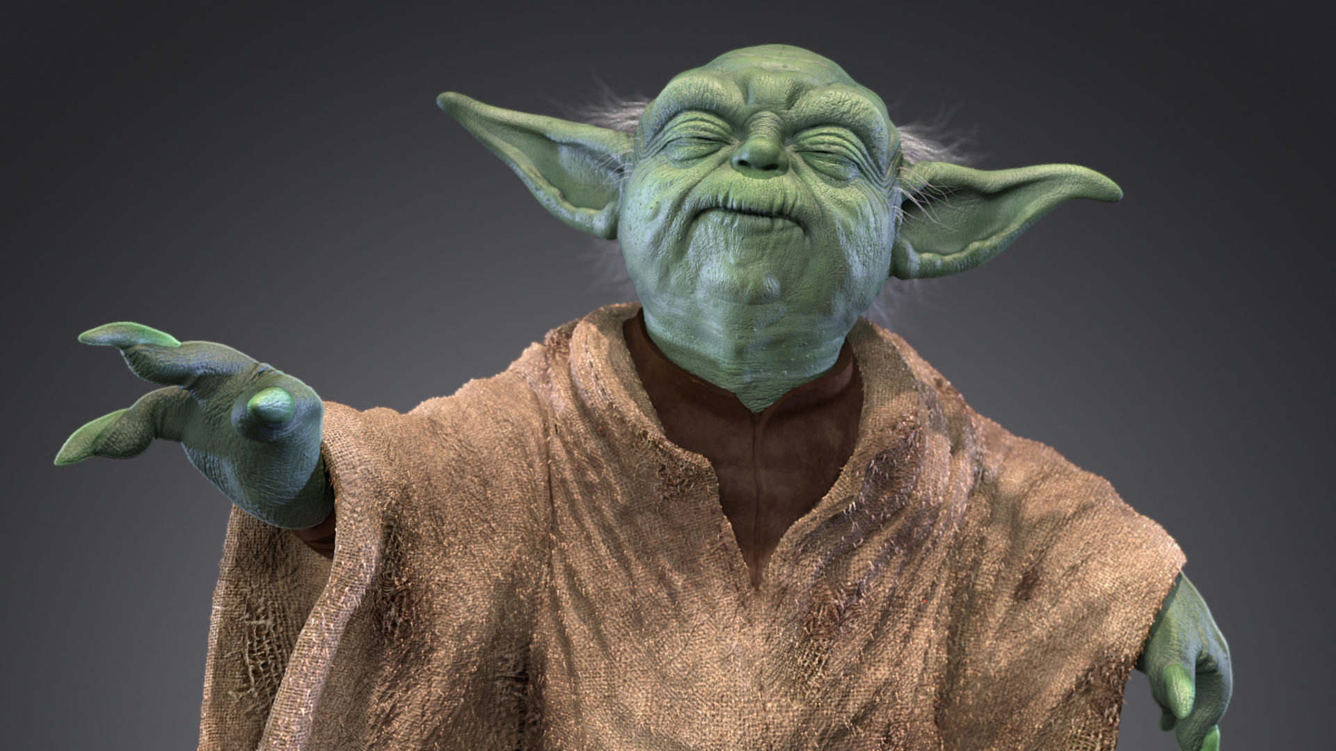 A personal project to sculpt the iconic green Jedi master. 