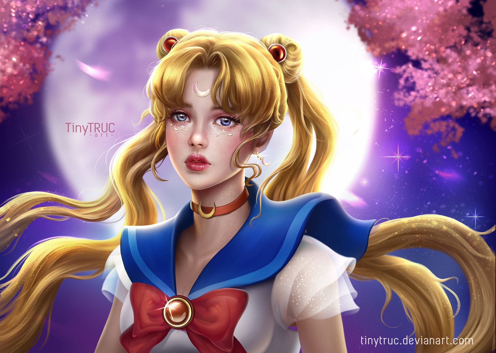 Stratford på Avon Læring Rådne Sailor Moon fan art portrait | Behance