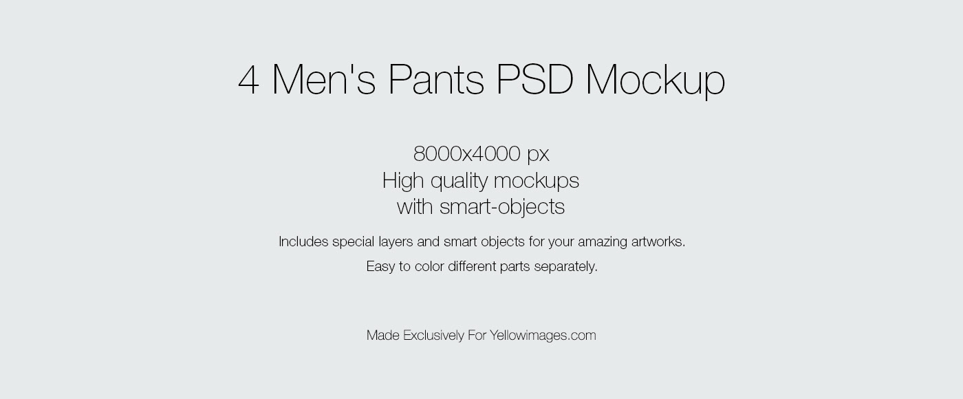 Download 4 Men S Pants Psd Mockup On Behance PSD Mockup Templates