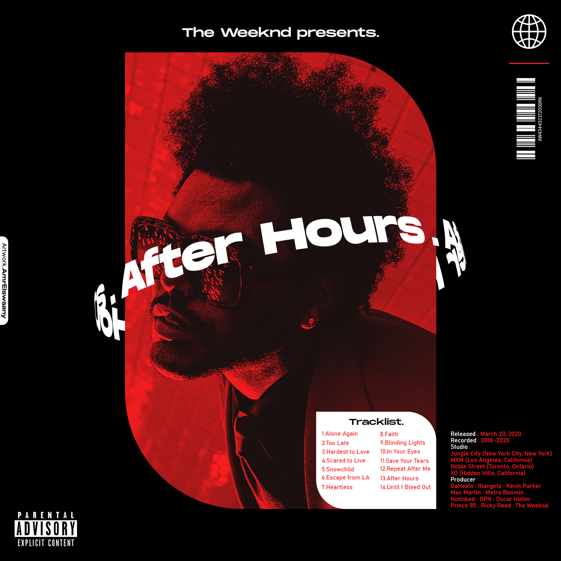 Details about   X923 The Weeknd After Hours Deluxe Scaled Rap 2020 Mixtape Fabric Poster 24x24