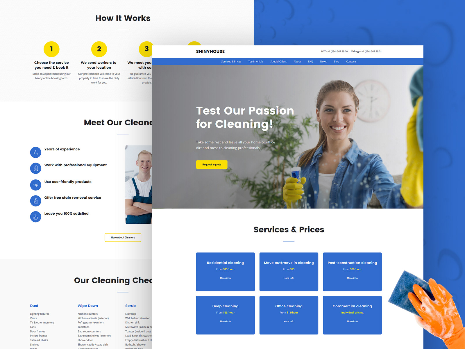 Cleaning Company Website Template Free