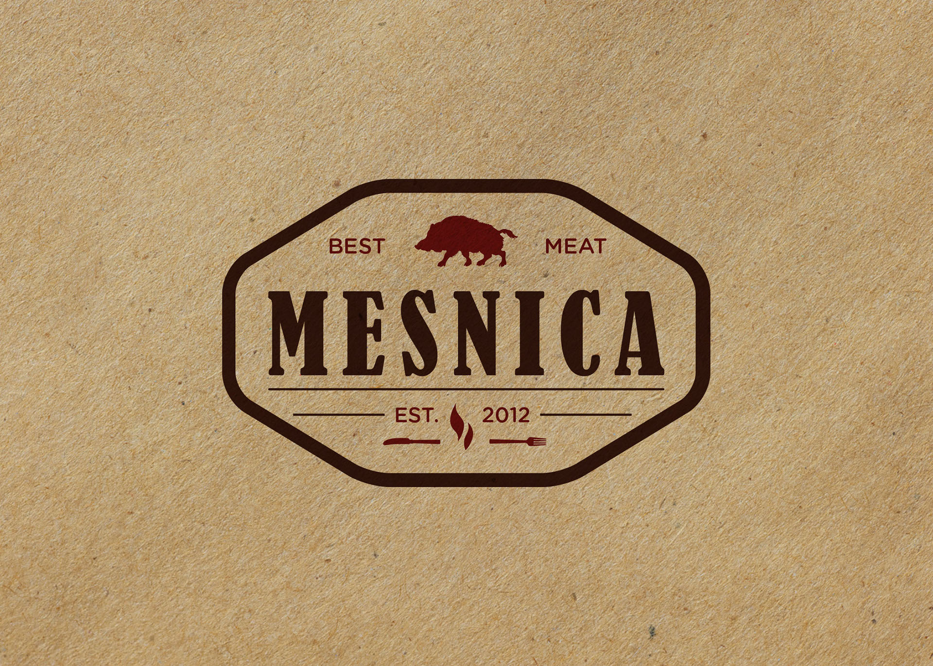 Meat game. Meat brand. Meat brand logo.