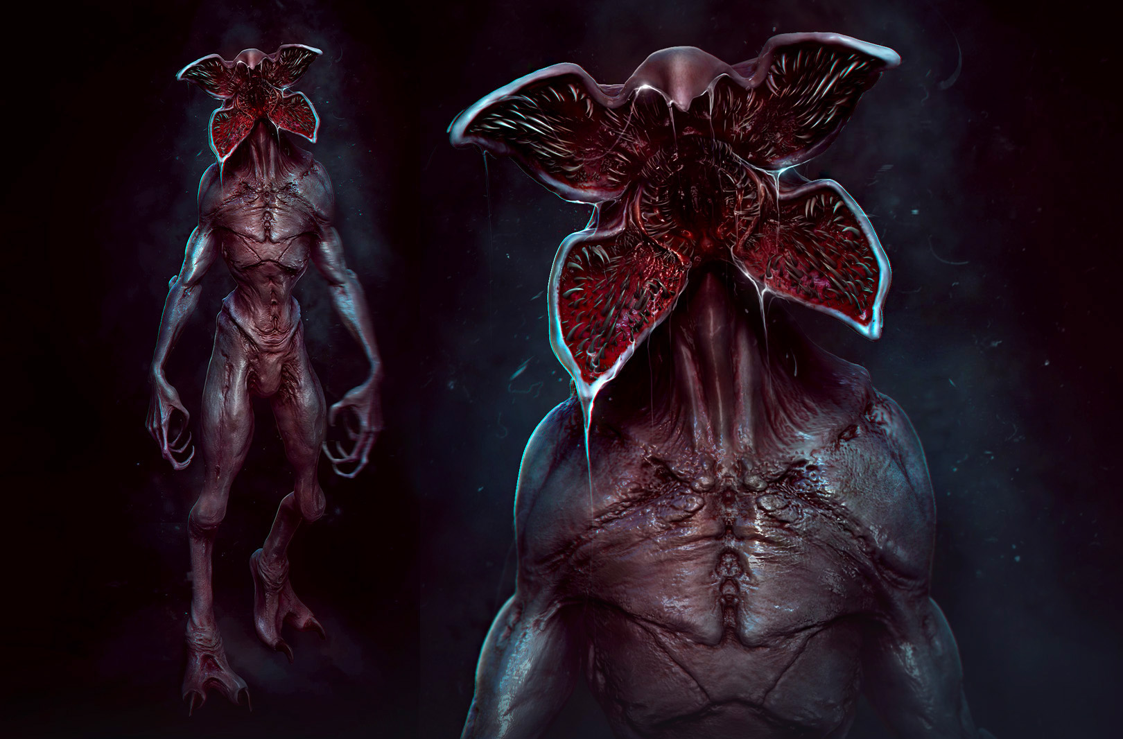 Stranger Things demogorgon Netflix 3D Zbrush creature Creature Design conce...