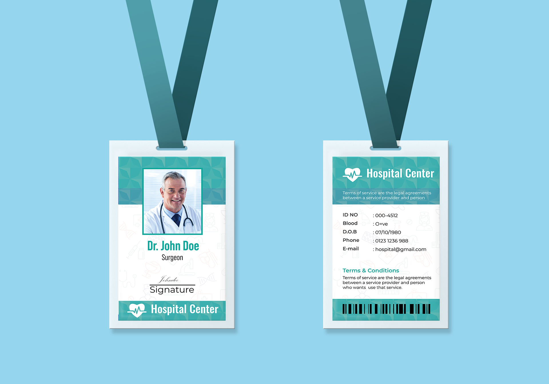 Hospital Staff ID Card Design  Behance Within Hospital Id Card Template