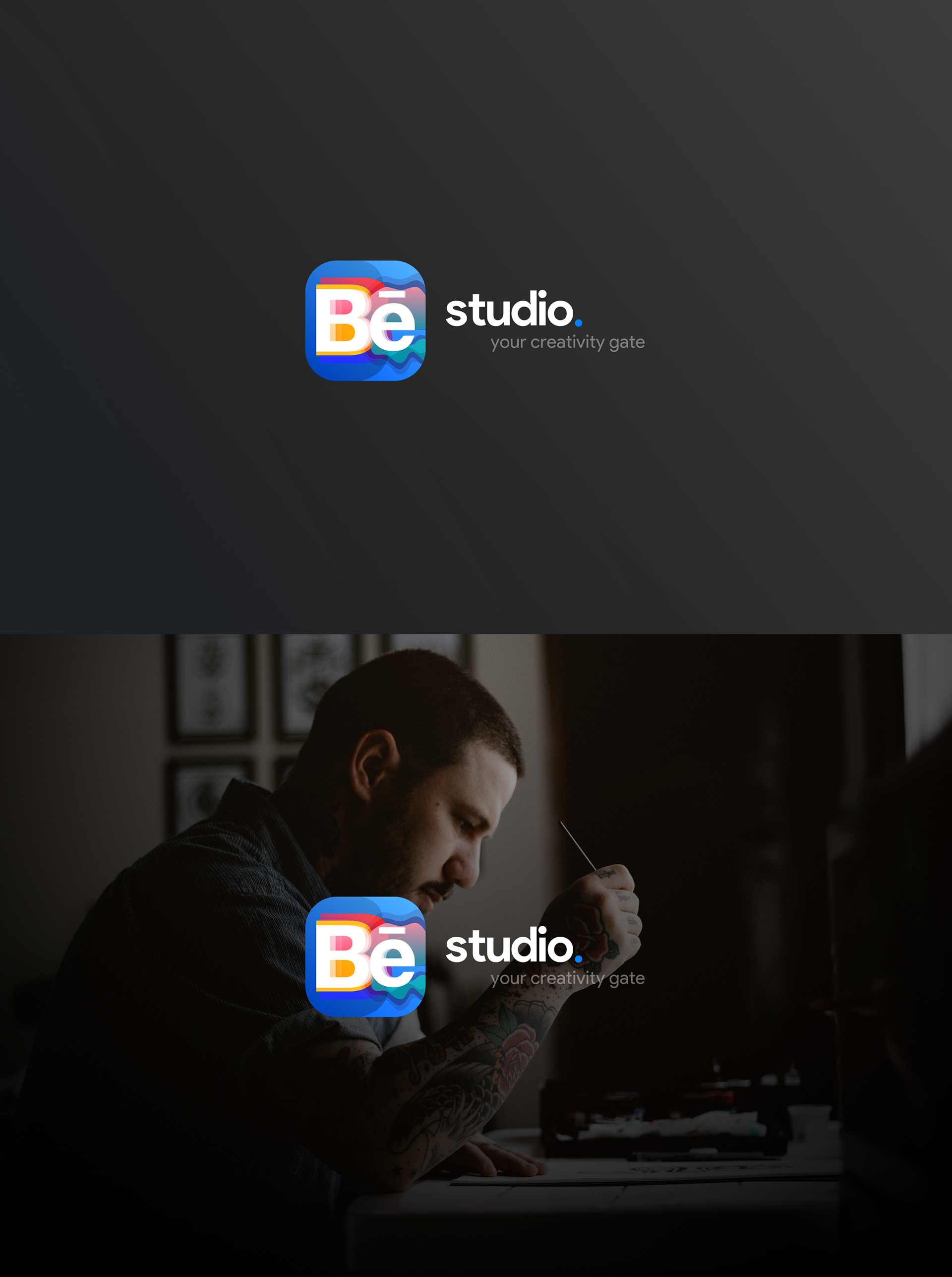 Brand Identity & UI/UX: Behance Studio Desktop App Concept