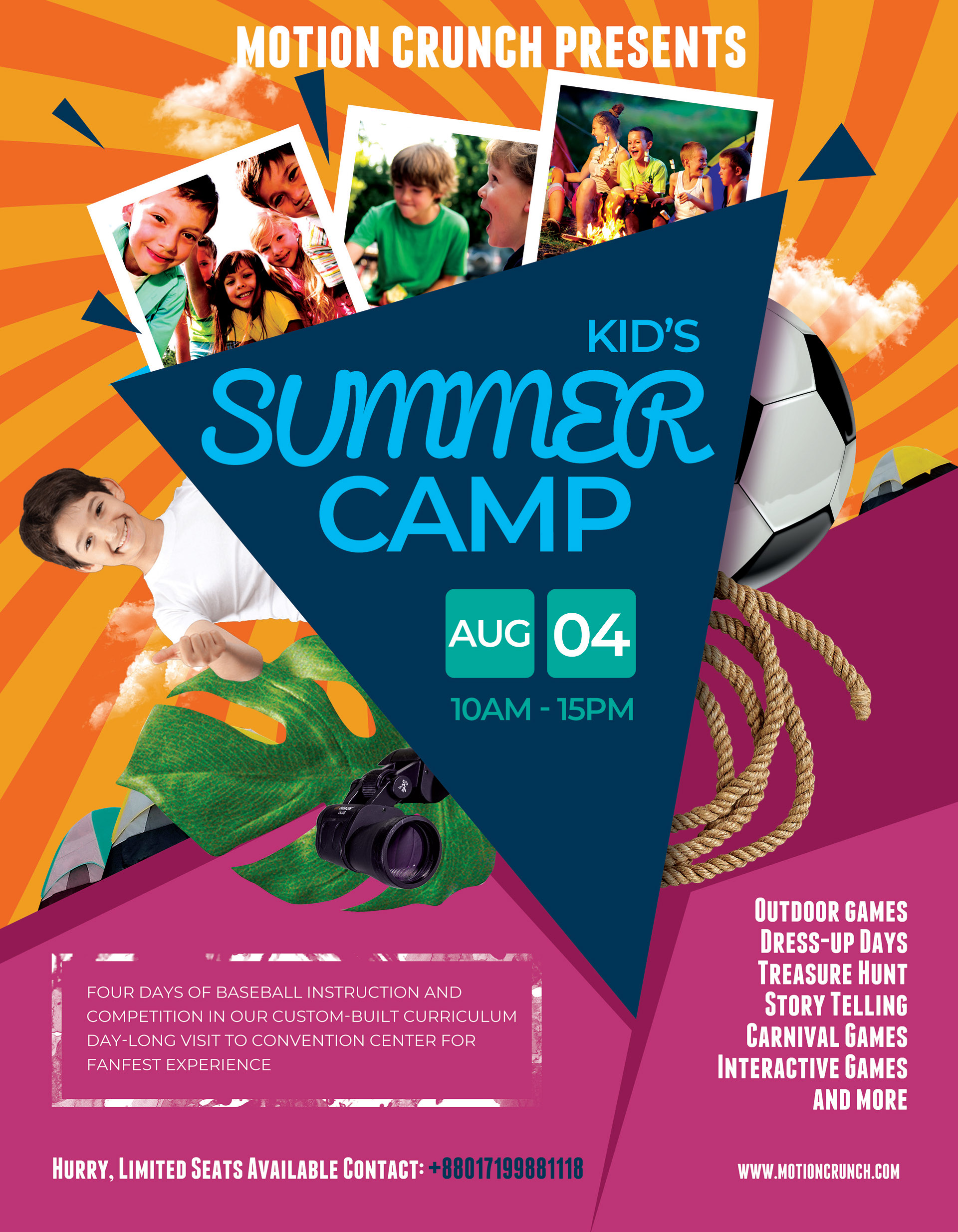 Summer camp flyer on Behance With Regard To Sports Camp Flyer Template